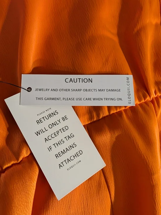 Eloquii Bright Orange Tie-Front Midi Dress | Size 20 | NWT Bold Statement Piece - Picture 7 of 10